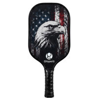 Raquette de pickleball élégante en fibre de carbone 16 mm, logo personnalisé, OEM, vente en gros, fournisseur d'usine, faible MOQ