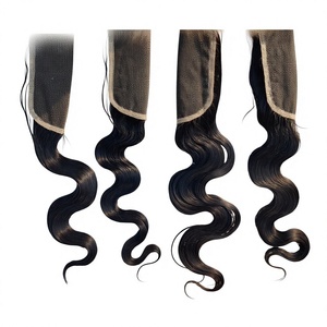100% cheveux alignés sur les cuticules vierges indiennes non transformées 5*5 HD fermeture à lacet couleur noire Temple Extensions de cheveux humains vietnamiens - Product Image 1