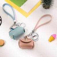 Faux cuir porte-monnaie porte-clés porte-monnaie en cuir Mini sac de rangement suspendu décoration créatif porte-clés pendentif petits cadeaux