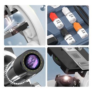 Microscopio de Ciencia para Niños, Kit de Metal con caja de transporte, 100x-1200x, 28 Uds. - Product Image 4