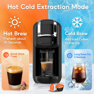 Machine à café expresso électrique multifonction mini compatible avec les capsules NP/DG et le café moulu pour usage hôtelier - Product Image 4