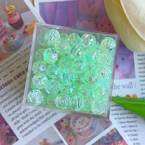 Perles acryliques modernes de 8 mm, électro-plaquées de couleur ultraviolette, à fleurs, très vendues, accessoires décoratifs faits à la main, bricolage, téléphone portable - Product Image 4