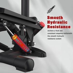 Appareil de cardio-training complet pour le corps, pédales antidérapantes, capacité maximale de 330 lb, <span class=keywords><strong>mini</strong></span>-<span class=keywords><strong>stepper</strong></span> <span class=keywords><strong>avec</strong></span> barre de <span class=keywords><strong>guidon</strong></span> et bandes de résistance - Product Image 4