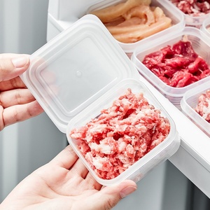 Clear Easy Find <b>Lid</b> Square Food Storage <b>Container</b> for Freezer Microwave and Dishwasher Meat Box - Product Image 3