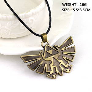 Collier pendentif vintage en corde avec logo du symbole <span class=keywords><strong>Triforce</strong></span> de Link, inspiré du jeu d'anime The Legend of Zelda - Product Image 4