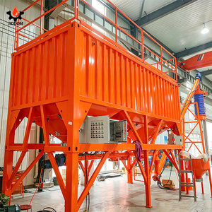 Silo de Cemento Horizontal Móvil en Contenedor de 20 Pies, Silo de Cemento Apilable de Bajo Perfil Portátil de 20-100 Toneladas para Planta Dosificadora - Product Image 1