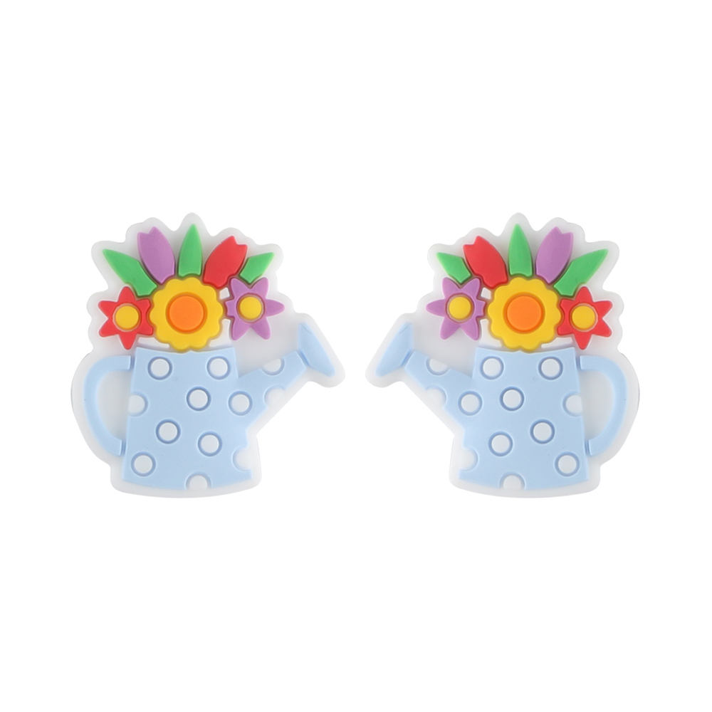 Shower head Focal bead Pastel Blue SA241