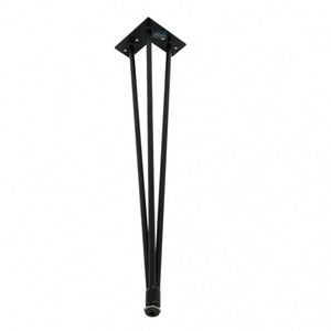 Powder Coated Durable Iron Hairpin Legs with Leveling <b>Feet</b> Modern Design <b>for</b> Outdoor & Workshop Use Wholesale - Product Image 5