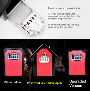 Wall Mounted Aluminum Alloy <span class=keywords><strong>Key</strong></span> <span class=keywords><strong>Safe</strong></span> Box Portátil resistente às intempéries com chave de armazenamento seguro para chaves - Product Image 6