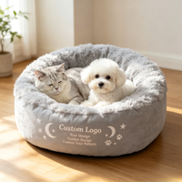 Cama de Lujo para Mascotas, Cojín Personalizado con Estampado, Relleno de Algodón PP, Base Antideslizante, Uso Interior Diario para Mascotas