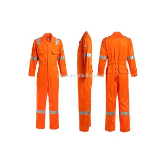 Combinaison ignifuge Orange haute visibilité vêtements de travail pour l'industrie du pétrole et du gaz