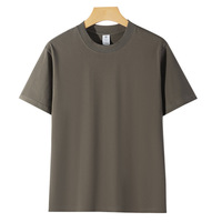 T-shirt à manches courtes en coton lourd 230g pour homme, été, t-shirt de base uni ample pour homme, t-shirt de marque tendance, vêtements blancs