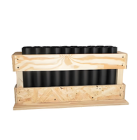 Lyson Supports de feux d'artifice en bois de 3 pouces avec coque d'affichage à 10 coups Solution de stockage de pétards accrocheur