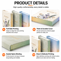 Livre à couverture rigide avec bords imprimés personnalisés, bords pulvérisés en couleur, papier épais écologique, logo personnalisé pour publication, cadeau, bureau, vente en gros