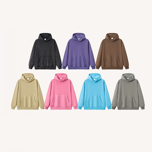 Sweat-shirts à capuche pour hommes de haute qualité, surdimensionnés, lourds, délavés à l'acide, 100% coton, imprimés numériquement, brodés, pour l'hiver - Product Image 5