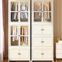 8091 Armoire en plastique PP durable pliable empilable populaire avec roue universelle