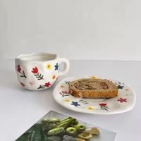 Ensemble de Tasses à Thé en Céramique Irrégulières Fait Main, Design Unique, Vente Chaude Direct Usine, Tasses à Café en Céramique pour Latte Espresso