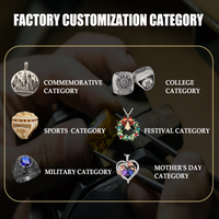 Anillos de Sello con Diseño Personalizado en 3D, Chapados en Oro de 18K, para Hombre
