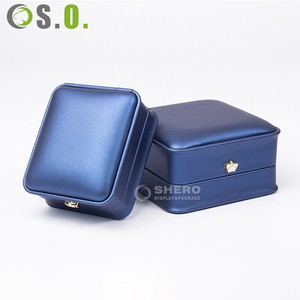 Cajas de Piel Sintética de Primera Calidad Personalizadas en Azul, Blanco y Rosa para Collares, Pulseras, Anillos, Pendientes, Joyería - Product Image 5