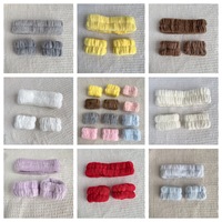 Pluche spa-hoofdbanden met polsbandjes voor vrouwen en meisjes, haarbanden voor het wassen van het gezicht, dieren, fruit, hond, konijn, aardbei, olifant, groothandel