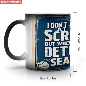 Mug interactif noir givré 11oz en céramique, tasse fantaisie thermosensible à changement de couleur - Product Image 1