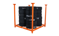 Étagère de stockage de pneus pliable sur mesure, robuste, réglable, antirouille, compatible avec les chariots élévateurs