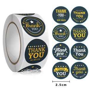 สติกเกอร์ขอบคุณมาก 500 ชิ้นต่อม้วน ขนาด 1 นิ้ว / 25 มม. 8 แบบ สติกเกอร์ขอบคุณมาก สติกเกอร์แบบกำหนดเอง - Product Image 3