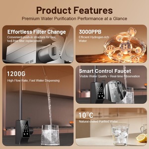 เครื่องกรองน้ำระบบ Reverse Osmosis รุ่น Nobana 1200G สำหรับใช้ในครัวเรือน พร้อมระบบผลิตน้ำเย็นที่อุดมด้วยไฮโดรเจน ระบบกรอง 5 ขั้นตอน - Product Image 2