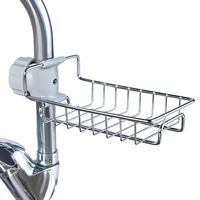 Étagère de rangement en métal pour cuisine, panier de vidange pour éponge d'évier à un seul niveau, conception sans perçage, accessoires de salle de bain, vaisselle, outils