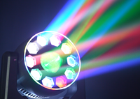 11 projecteurs LED Bee Eye 10*20W RGBW 4-en-1 et 1 projecteur LED blanc 100W haute puissance, mini tête mobile rotative Bee Eye Beam