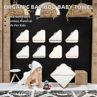 Peignoir de bain en bambou biologique personnalisé pour bébé avec capuche et couverture de bain avec motif animal pour nouveau-nés