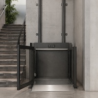 Ascenseur hydraulique résidentiel semi-enclos pour villa, plateforme élévatrice personnalisée pour manoir privé, travaux de construction intérieurs et extérieurs