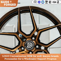 Jantes en alliage forgées monobloc GUDE, finition bronze antique brossé, sur mesure, compatibles BMW SF90 Audi, concaves, 19, 20, 21, 22 pouces.