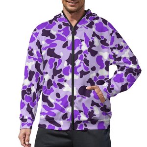<span class=keywords><strong>Felpa</strong></span> con Cappuccio e Zip <span class=keywords><strong>Viola</strong></span> Mimetica Trendy, Stile Y2K, Streetwear, Giacca con Cappuccio Cloud Camo, <span class=keywords><strong>Felpa</strong></span> Casual per <span class=keywords><strong>Uomo</strong></span> e Donna - Product Image 1