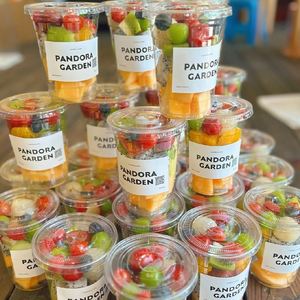 Bol à salade transparent en PET pour la vente en gros, emballage rond à emporter avec couvercles pour salades de fruits - Product Image 4