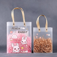 Sac en plastique PP givré réutilisable, imperméable, transparent, avec logo personnalisé, pour emballage cadeau, shopping et emballage de cadeaux