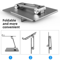 Support de bureau pliable et réglable en alliage d'aluminium de haute qualité pour tablettes et téléphones