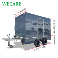 WECARE Toilettes mobiles de luxe, remorque sanitaire portable avec douche, unité de salle de bain publique autonome à 3 postes pour extérieur