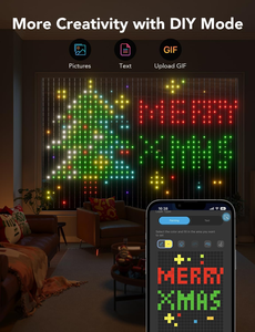 Thông Minh LED Rèm Đèn Màu Sắc Thay Đổi Tường Ánh Sáng Năng Động DIY Rèm Chuỗi Lights Cho Phòng Ngủ Sống Trang Trí Nội Thất Ngoài Trời Không Thấm Nước - Product Image 3