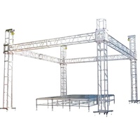 Structure de scène mobile en aluminium pour DJ, éclairage de scène de concert, éclairage de scène musicale, structure de scène DJ, éclairage DJ mobile, structure de scène en aluminium, structure de scène DJ pour spectacle