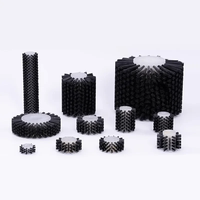 Brosse cylindrique industrielle en PP, personnalisable OEM, à segments rotatifs pour le nettoyage des laveurs de verre, de légumes et de fruits