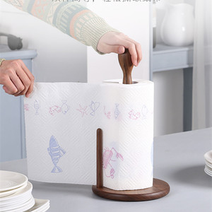 Wooden Standing <b>Kitchen</b> <b>Paper</b> Towel Holder Nordic Style Freestanding <b>Paper</b> Roll Stand For <b>Kitchen</b> Storage - Product Image 1