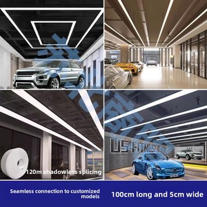 Plafonnier linéaire encastré LED personnalisé pour <span class=keywords><strong>atelier</strong></span> de réparation automobile et de detailing, CRI élevé, en aluminium, garantie 3 ans - Product Image 3