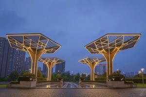 Geometric Stainless Steel Canopy Honeycomb Light Landmark-Grade Artistic Shade for Premium Real <strong>Estate</strong> Projects - Product Image 2