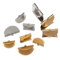 Fermoirs à sertir en demi-cercle courbé en acier inoxydable Cordon en cuir Clip d'extrémité de ruban Collier à faire soi-même Connecteur de bracelet Accessoires de bijouterie