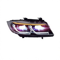 Feux avant projecteurs LED HXFG pour BMW E90 2005-2012, avec feux de jour (DRL) et clignotants séquentiels, ensemble de phares automobiles 12V
