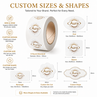Stiker Vinyl 3D Embossed Kustom, Kertas Khusus, Perekat Sendiri, Tahan Air, Cetak Stiker Roll, Label Kemasan