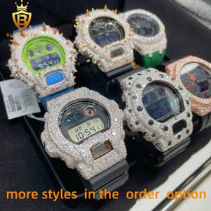 Nouveaux styles en vrac lunette de montre VVS Moissanite boîtier de montre en diamant GA2100 DW6900 montre lunette bande passe testeur de diamant - Product Image 2