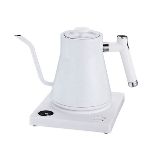 Bouilloire Électrique Intelligente 1 L en Acier Inoxydable Blanche pour Thé et Café, avec Bec Verseur Col de Cygne, pour Voyage - Product Image 1