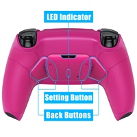 EXtremeRate Coque arrière personnalisée pour manette PS5 + 4 boutons arrière + Carte FPC remapable pour PS5